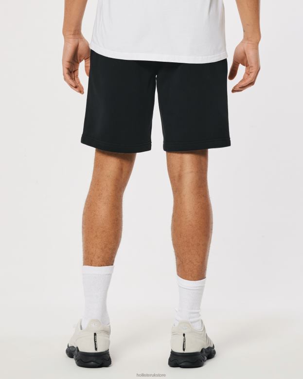 Bottoms Hollister Men Fleece Shine Logo Graphic Shorts 9\\ 488201372 Black